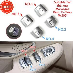 메르세데스 벤츠 호환 W205 C E GLC 클래스용 자동차 마스터 윈도우 스위치 수리 버튼 커버 도어 글래스 컨