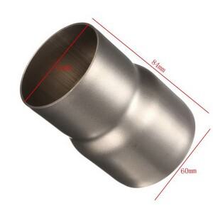 헤비 듀티 스테인레스 스틸 배기 튜브 어댑터 감속기 60 ~ 51mm 바이크 오토바이 Assy 파이프 링크
