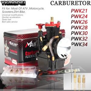 Universal Mikuni PWK 기화기 21 24 26 28 30 32 34mm 4T 50cc ~ 바이크 오토바이 스쿠터 ATV 용 파워 제트