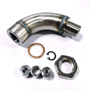 범용 O2 산소 센서 연장 J-벤드 수소 스페이서 M18x1.5 커넥터 자동차용 조절식 가스 흐름 제한기