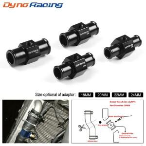 Dynoracing 검은워터 온도 게이지 라디에이터 수온 조인트 파이프 센서 18MM 20MM 호스 어댑터