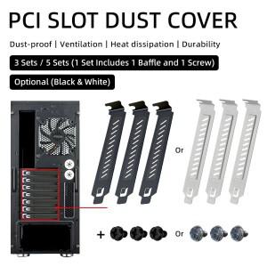 3/5피스 검정색 흰색 PCI 슬롯 먼지 필터 블랭킹 플레이트  케이스용 나사가 있는 환기 베젤 커버