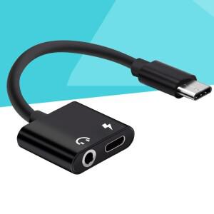 타입 C to 3.5mm 오디오 어댑터 2 in 1 USB 헤드폰 마이크 잭 충전 케이블 (2 Xl Pro U11 스테레오 사운드