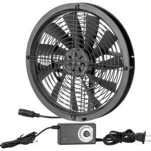250mm 25cm DC 냉각 팬 12V AC 110V 220V 전원 코드 속도 컨트롤러 성장 텐트 식물 조절 가능