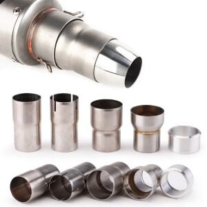 바이크 오토바이 배기 이스케이프 파이프 어댑터 60-51mm 51-38mm  연결 감속기 추가 머플러 스테인레스 스