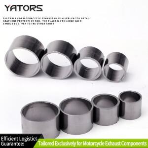 30-58mm 내부 및 35-63mm 외부 직경 범용 바이크 오토바이 먼지/흙길용 배기 파이프 머플러 연결 어댑터 링
