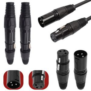 2/8피스 3Pin XLR 커넥터 남성 플러그 여성 소켓 마이크 사운드 케이블 믹서 증폭기 오디오 스피커 캐논호
