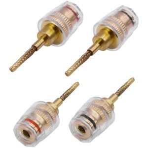 2/4개 바나나 플러그 어댑터 4mm 암컷에서 2mm 핀 금도금  프로브 커넥터 멀티미터 하이파이 오디오 스피커