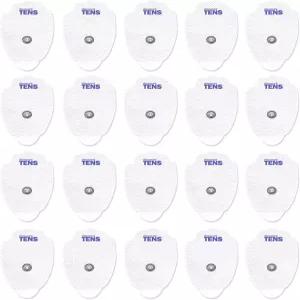 된 TENS 3.5mm 스냅 전극 패드 1.7인치 3개입 20개 세트 호환 오래 지속되는 라텍스 프리 하이드로겔