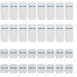 TENS 7000 공식 기기 교체용 패드 32개입 16-2인치 x 2개 4개 전극 대부분의 호환 팩