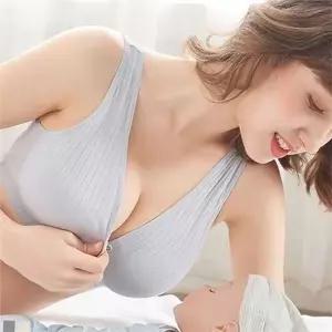 여성 임부 브라 여성 수유 브라 데일리 노와이어 단추형 임산부