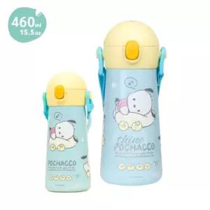 다인1412 크로스끈 스테인리스 보온 보냉 텀블러 460ML 산리오 민트 스텐304 간편세척 마시기편한물병