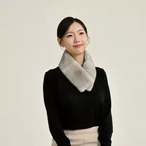 우진모피 우진모피 WJ) 코펜하겐퍼 휘메일 사파이어 양면 밍크머플러 국내생산 본사직영