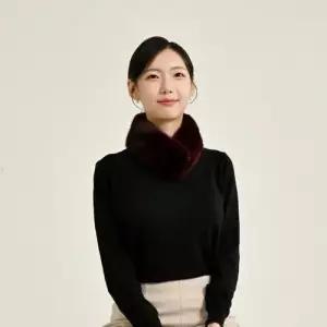우진모피 우진모피 WJ) 코펜하겐퍼 휘메일풀스킨 와인 밍크머플러 국내생산 본사직영