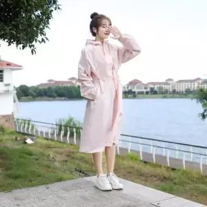 [아트박스]/블카마켓 파스텔 소프트 트렌치 레인코트 오버핏 핑크 여성