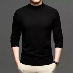 [모로엠] 남성 반폴라 무지 겨울 니트 티셔츠 ON-KNK-QWFM1EU7