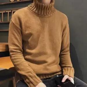 [모로엠] 남성 하이넥 목폴라 니트 티셔츠 ON-KN-QWC9EFAD