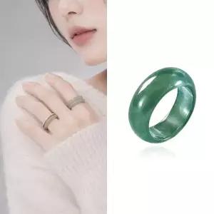 골드앤 천연비취 그린 제이드 옥반지 대