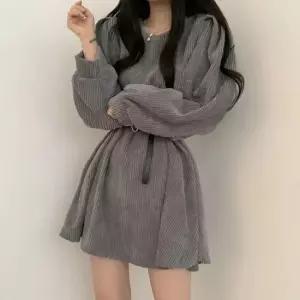 스터닝팩토리 가을 겨울 퍼프소매 원피스 SSH102 드레스 여성 나시 벨티드 하객 원피스 여 휴양지룩