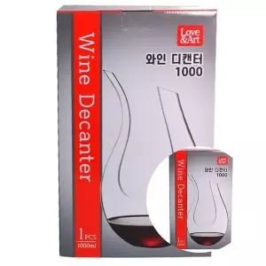 [엄지척]와인 QBL704R4 디캔터 1000ml 와인디캔딩 와인유리병
