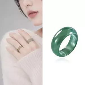 [골드앤]골드앤 천연비취 그린 제이드 옥반지 대