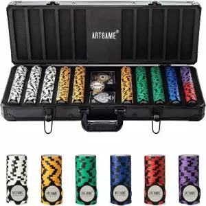 ARTGAME 14 그램 클레이 포커 칩 세트 텍사스 홀덤  500Pcs