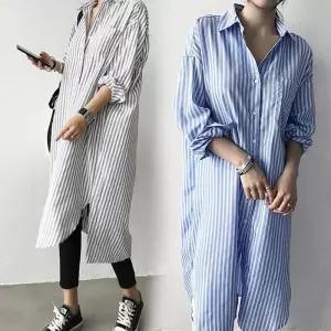 [아우트_6820]임산부셔츠 줄무늬 임부복 모닝셔츠