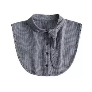 여성 타이핏 페이크카라 체크 이너 셔츠 칼라 스타일리시 데일리 반신셔츠