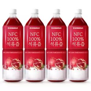 참앤들황토농원 NFC 착즙원액 100% 석류즙 1L, 4개