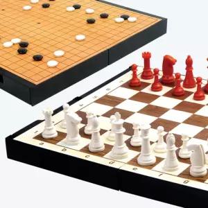 명인랜드 접이식 중형 양면 자석체스+자석바둑 휴대용 체스 바둑판세트 M-150 M-250