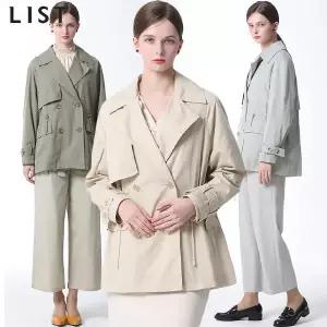 [리스트(LIST)] 드로스트링 하프 트렌치코트