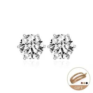 갤러리아 [비앤비골드] (8월베스트) 18K 프롱 4.75mm 랩다이아몬드 귀걸이 NPE408