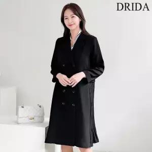 봄 가을 모던 카라 플리츠 빅사이즈 더블 정장 원피스 40-50대 미시 학부모룩 하객 상견례