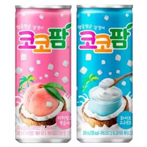 해태 코코팜 요구르트.복숭아.망고 240mlx30캔/유아/간식/단체/선물/음료수/사무실/학교/어린이/업소용