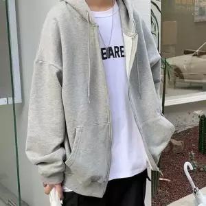 오버핏 가을 가벼운 디자인 봄 후드 남성후드집업 오버핏후드집업 회색후드
