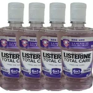 리스테린 토탈케어마일드 무알콜 입냄새제거 잇몸 구강청결제 750ml 4개