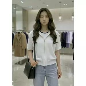[롯데백화점]SOUP 반팔 후드 집업 니트 가디건  SCRGD30Q