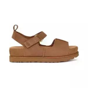 ugg WOMEN 클래식 스웨이드 플랫폼 스트랩 샌들 (골든스타 하이) - 체스트넛 1167356-CHE