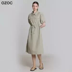 [오조크(OZOC)] 폴리 카라 집업 원피스 (택가격: 114000원)
