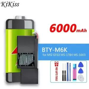 노트북 배터리 Bty-M6K 6000Mah Msi MS-17B4 MS-16K3 GS63VR-7RG GF63 얇은 8RD 8RD-031TH 8RC GF75 3RD 9SC