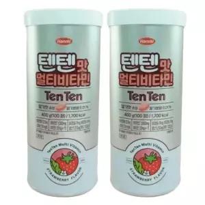 텐텐영양제 한미약품텐텐 딸기맛 츄정 400g 100정 2개 멀티비타민 비타민젤
