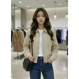 [롯데백화점]SOUP 셔츠형 밑단 끈조절 점퍼  SC4UJ9Z4