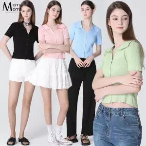 [모리모리스][모리모리스(Morry Morris)] 베로나 골지 카라 반팔 가디건