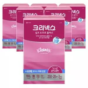 크리넥스 실크소프트 270매X3개입 6팩