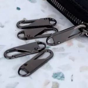 지퍼교체 수리 블랙 5P 비너형 고리 교체용 지퍼 손잡이 부자재 WFP96PZ