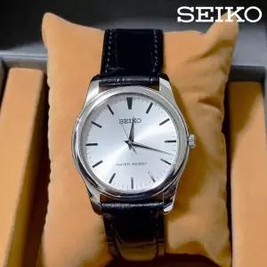 세이코 셀렉션 남성 클래식 시계 가죽밴드 캐주얼 데일리워치 쿼츠 손목시계 SCXP031