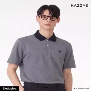[백화점 정품] 헤지스 맨 [26SS] [시즌오프]네이비 로고자수 면혼방 반팔카라티셔츠 HZTS6B898N2