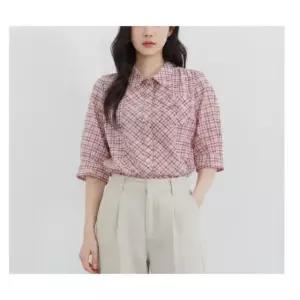 지센 미니체크 셔츠 LCWSQ532