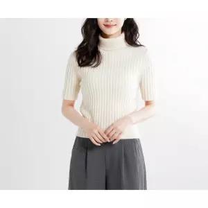 스파오 소프트얀 반팔 터틀넥 스웨터 (SPKAE49W32-K)