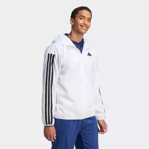 아디다스 ADIDAS 에센셜 3S 윈드브레이커 - 화이트 JE6326